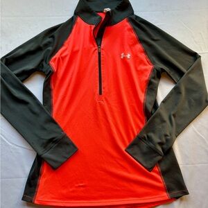 Under Armour Orange and Black Performance Pullover